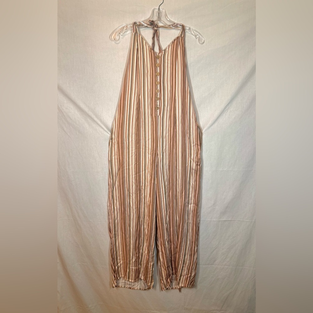 Lascana NWT Striped Brown Jumpsuit - Picture 2 of 7